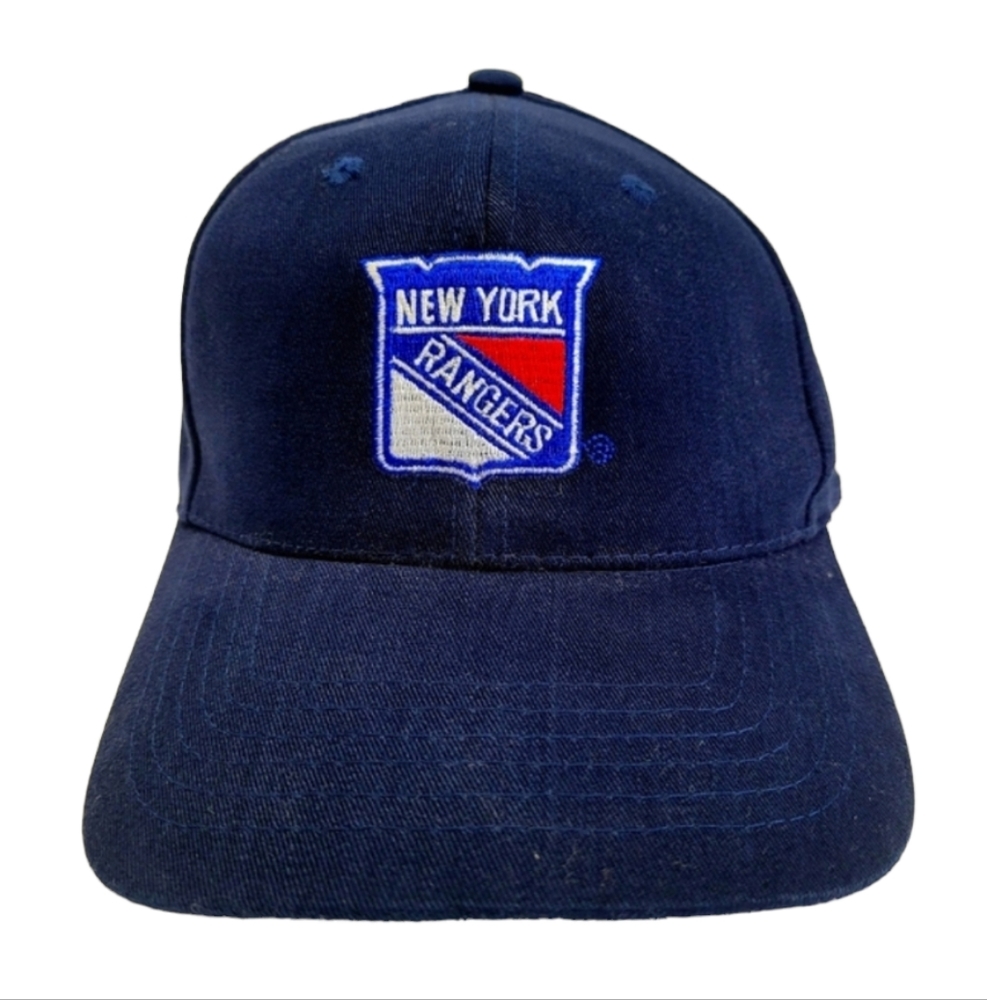 Navy Blue Embroidered New York Rangers & The New Dodge (Back) Baseball Hat/Cap